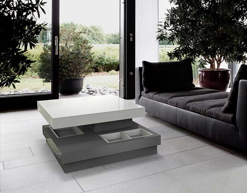Celia Coffee Table from Akante - Lacquered Grey
