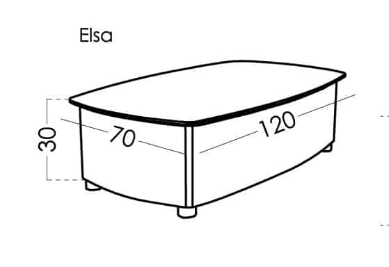 Elsa coffee table from Fama