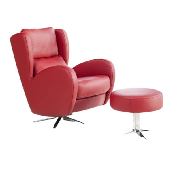 Romeo - Modern Swivel Chair & Footstool