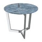 Tamara stainless steel side table - Blue Onyx Marble
