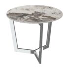 Tamara stainless steel side table - Calcatta Marble