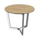 Tamara stainless steel side table - Ceramic Clear Oak