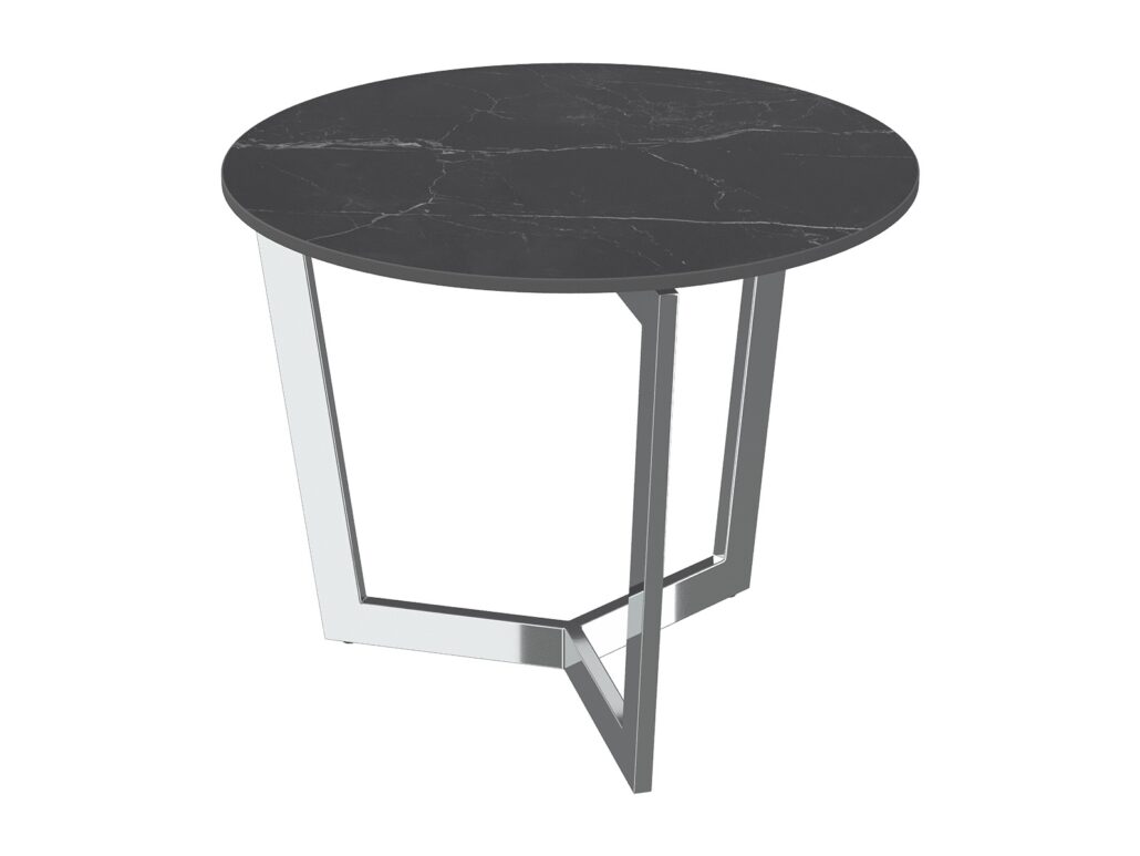 Tamara stainless steel side table - Marquina Marble
