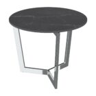 Tamara stainless steel side table - Marquina Marble