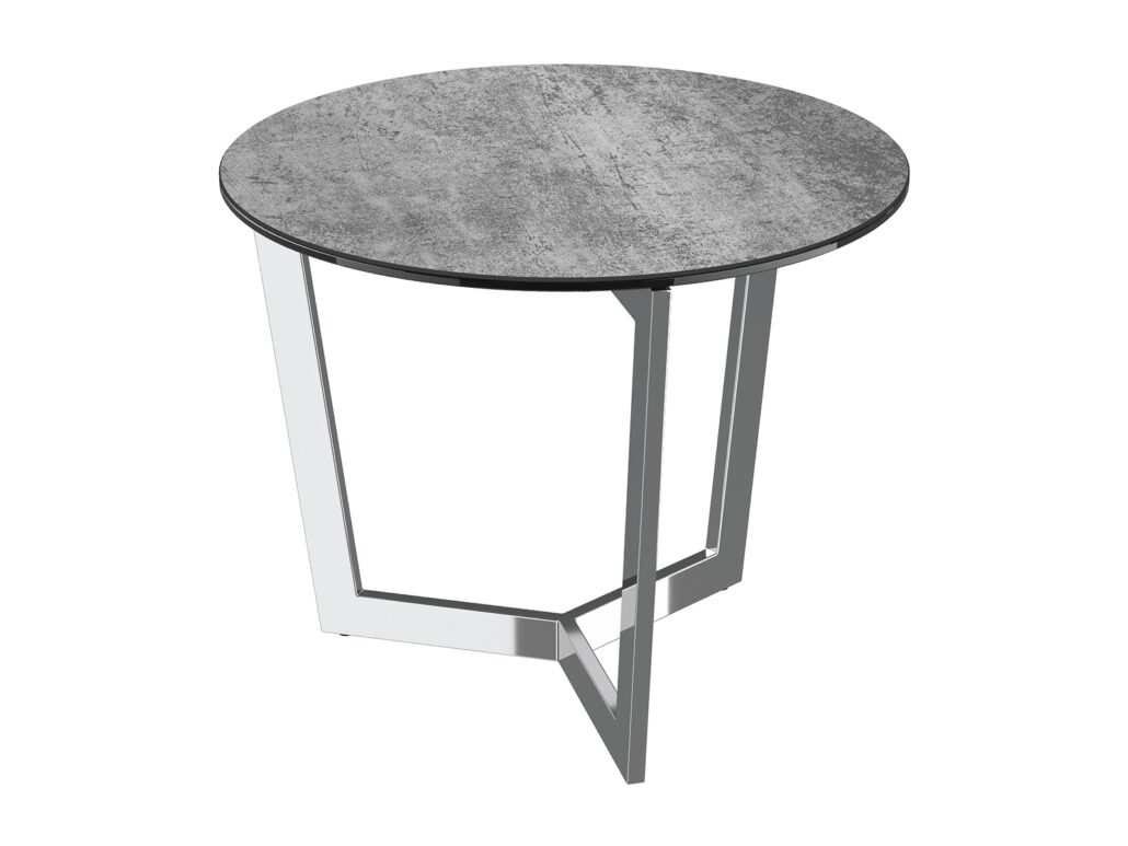 Tamara stainless steel side table - Silver Ceramic