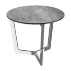 Tamara stainless steel side table - Silver Ceramic
