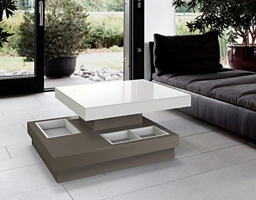 Celia Coffee Table from Akante - Lacquered Taupe