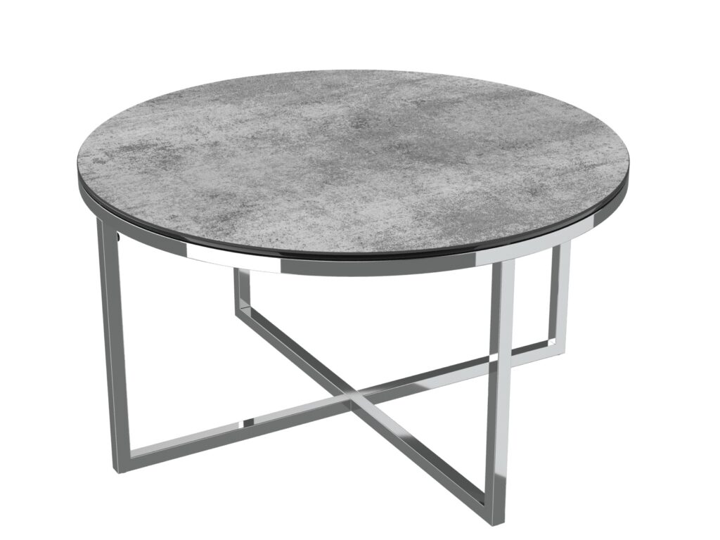 Talia Coffee Table Silver Ceramic