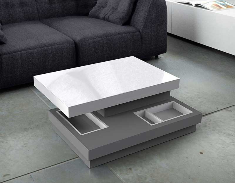 Celia coffee table from Akante - lacquered Grey