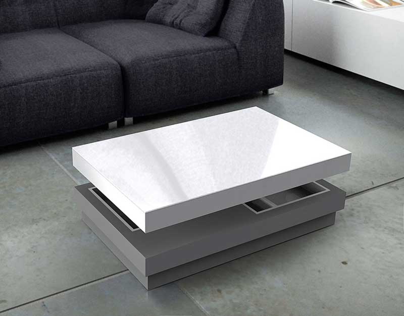 Celia coffee table from Akante - lacquered Grey