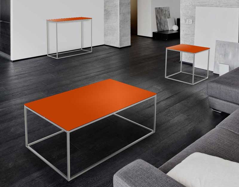 Julia coffee table from Akante - Lacquered Orange
