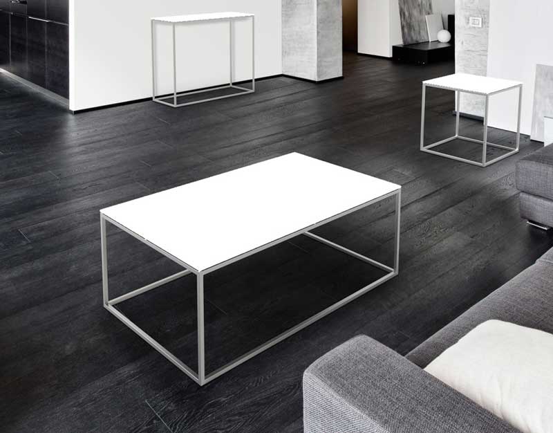 Julia coffee table from Akante - White Lacquered