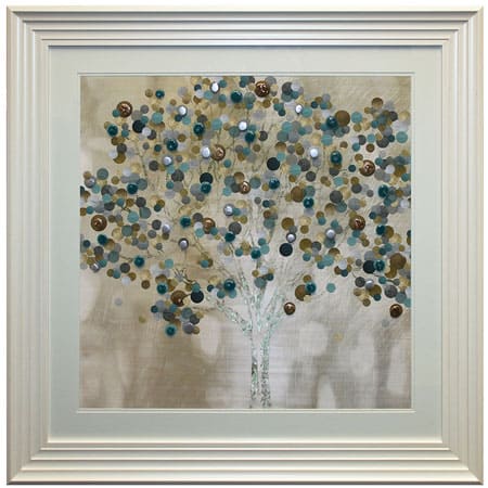 Teal Bubble Tree with liquid art from Complete Colour