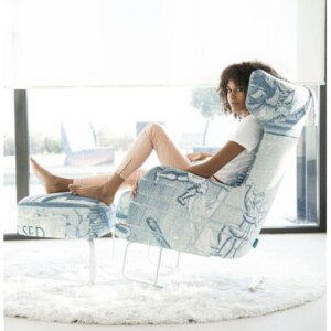 Kangou fabric chair & stool from Fama