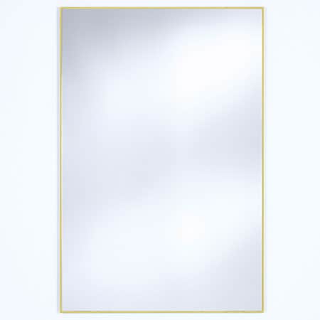 Lucka Frosted Gold Rectangular Mirror