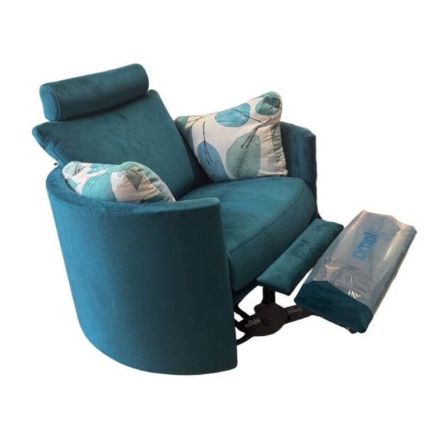 Moon Chair - Contemporary Teal, Rocking, Reclining, Swivel Chair