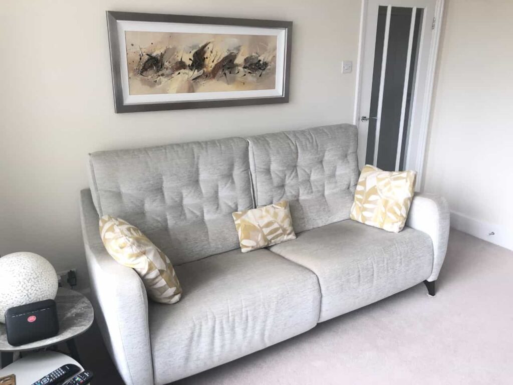 Avalon Fabric M+M 4 seater sofa By Fama 210cm (optional electric recliner) - Image 6