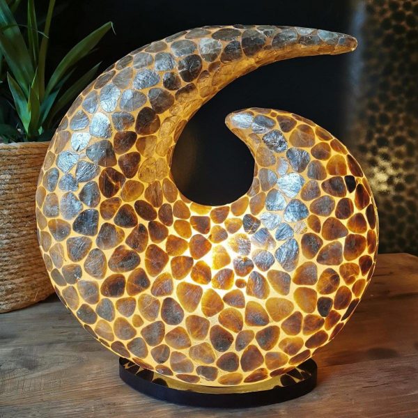 Pebble Gold Swirl Lamp