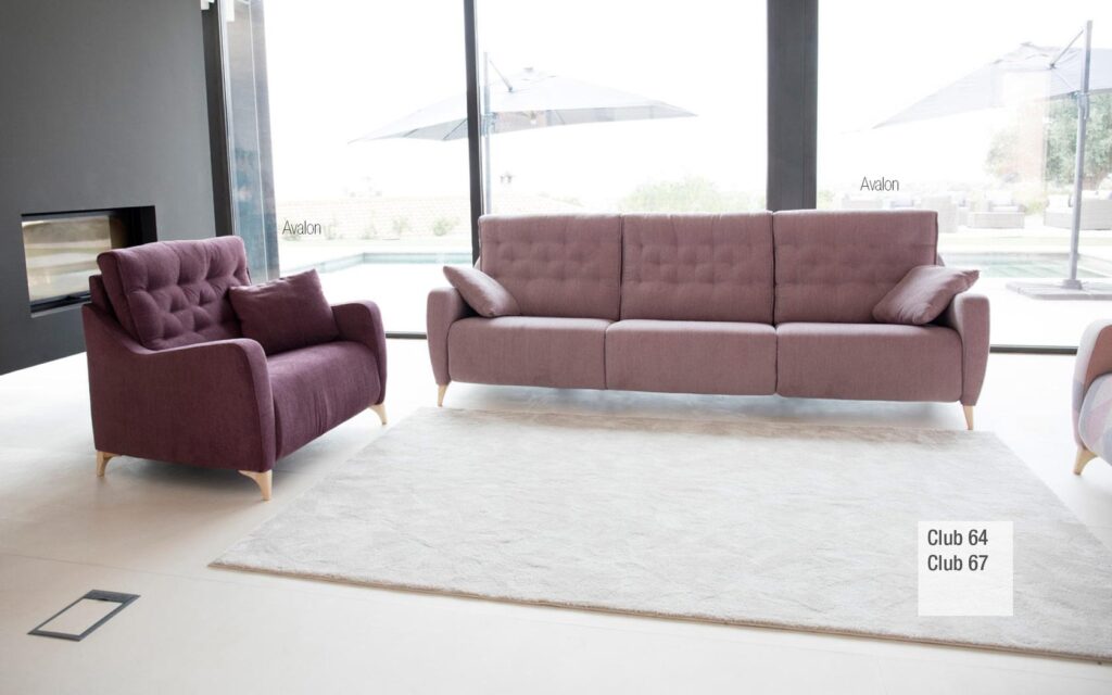 Avalon Fabric K+K+K 4 seater sofa By Fama 213cm (optional electric recliner) - Image 3