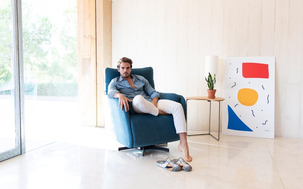 Adan Fabric Chair - Electric Recliner, Swivel from Fama - Image 13