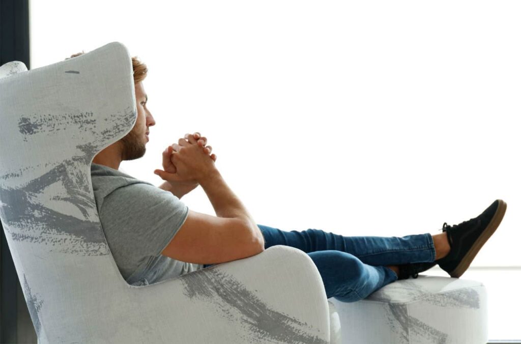 Kangou Fabric Chair & Optional Stool from Fama - Image 5
