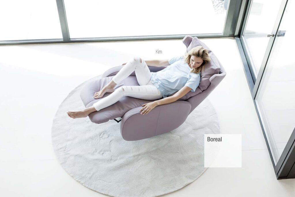 Kim Leather Recliner Chair from Fama - Image 5