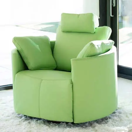 Lime green on sale leather chair