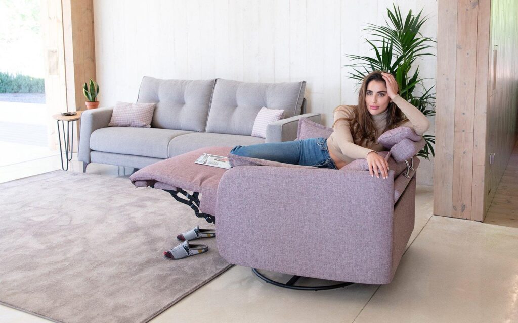 Eva Fabric Chair - Electric Recliner, Swivel from Fama - Image 9