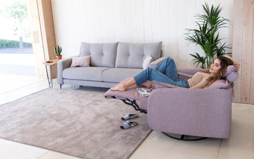 Eva Fabric Chair - Electric Recliner, Swivel from Fama - Image 7