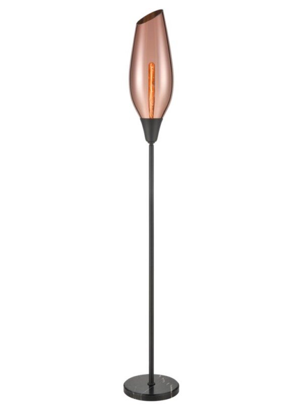Flute copper floor lamp