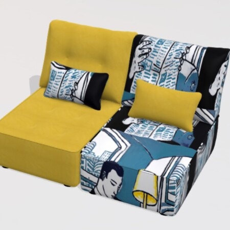Arianne Love fabric 2 seater