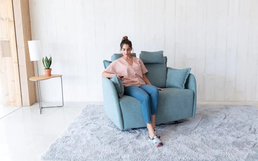 Nadia XL Fabric Electric Recliner and Rocker 2 Seater from Fama - Image 8