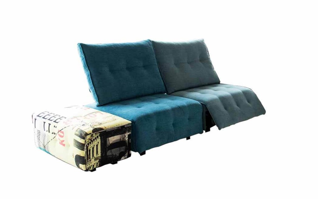 Urban 2 seater sofa & footstool from Fama
