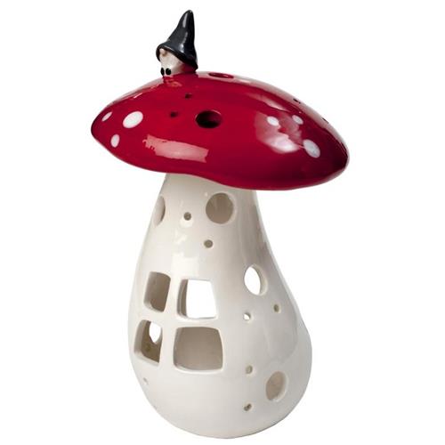Lantern Gnome on Mushroom