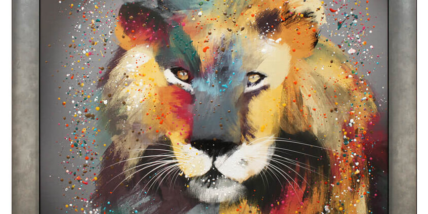 Multi Lion with Liquid Art