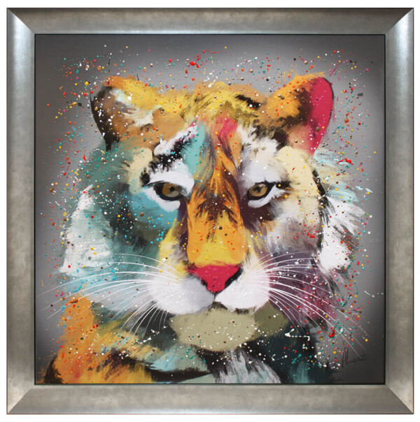 Large Multi Tiger with Liquid Art