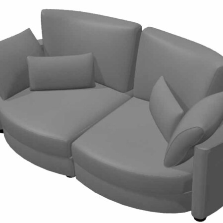 Afrika B1+B2 Leather – 4 seater sofa from Fama 210cm