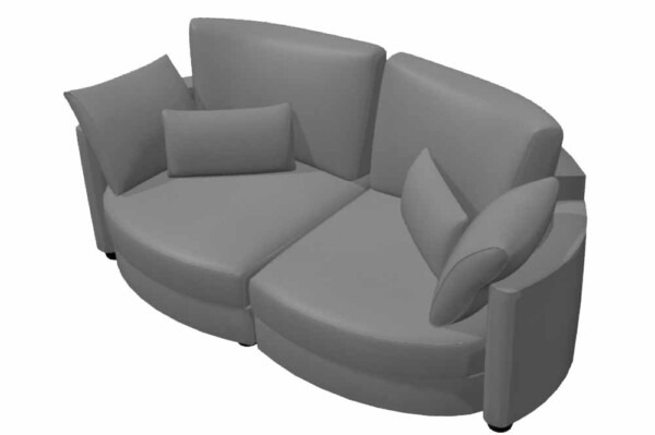 Afrika B1+B2 Leather – 4 seater sofa from Fama 210cm