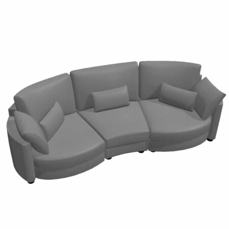 Afrika B1+L+B2 Leather – 4 seater sofa from Fama 273cm