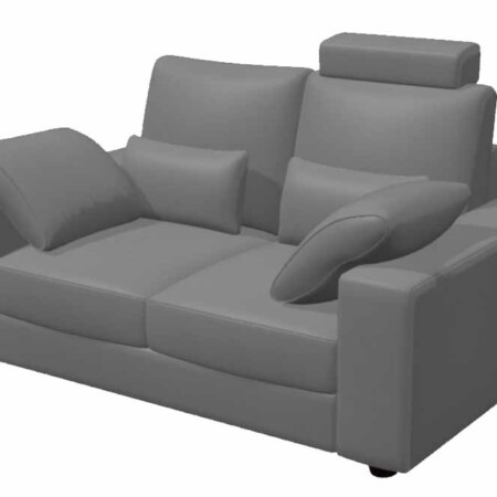 Afrika K leather – 2 seater sofa from Fama 170cm