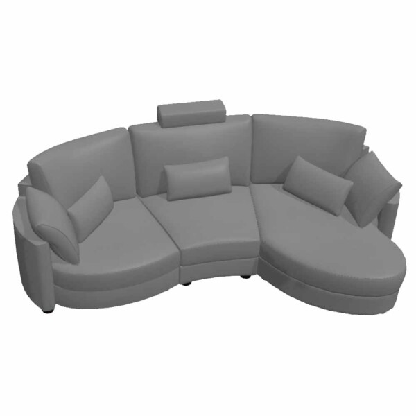 Afrika LB1 + Z2 Leather – Chaise sofa from Fama 282cm