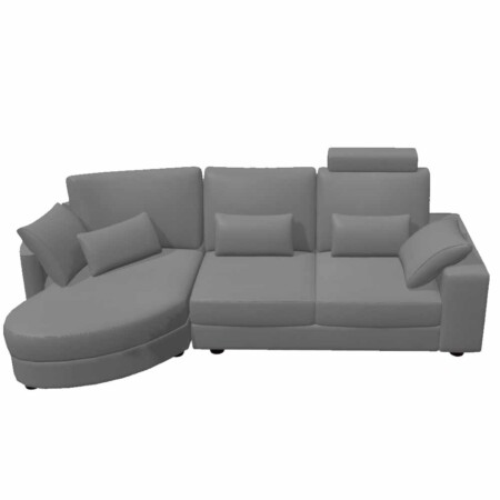 Afrika Z1 + C2 Leather – Chaise sofa from Fama 275cm