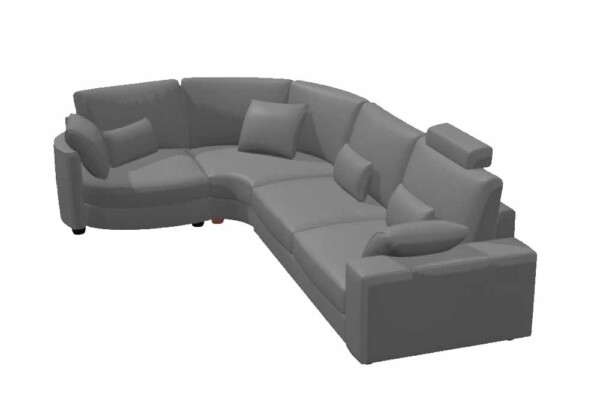 Afrika B1 + R + A2 Leather – Corner sofa from Fama 342cm