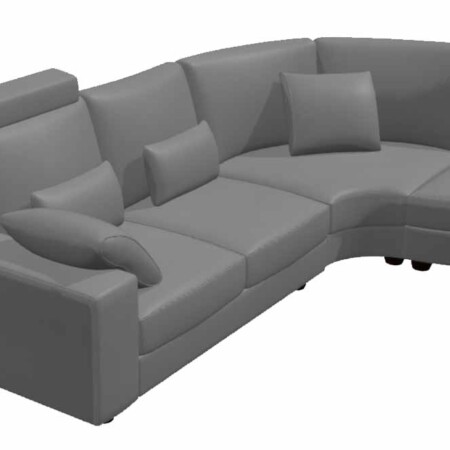 Afrika C1 + R + P Leather – Corner sofa from Fama 302cm