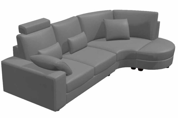 Afrika C1 + R + P Leather – Corner sofa from Fama 302cm