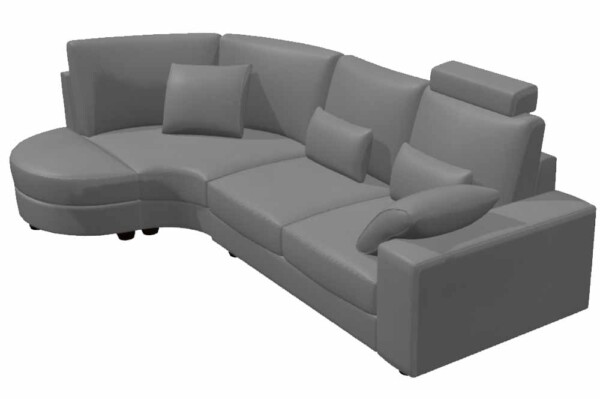 Afrika P + R + C2 Leather – Corner sofa from Fama 302cm