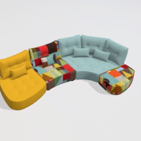 Arianne Love S1+M+R+PT1 Curved Corner Sofa