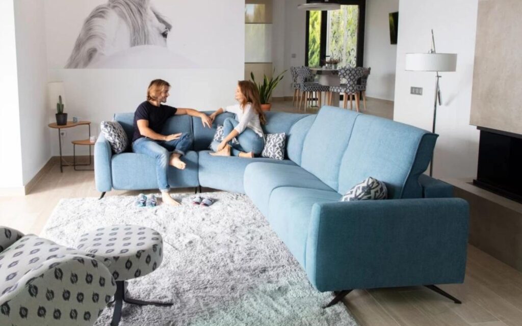 Baltia Leather N+N+Y+N Corner Sofa By Fama (optional electric recliner) - Image 4