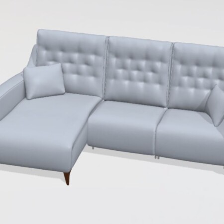 Avalon Leather Chaise Sofa F1 + N + N