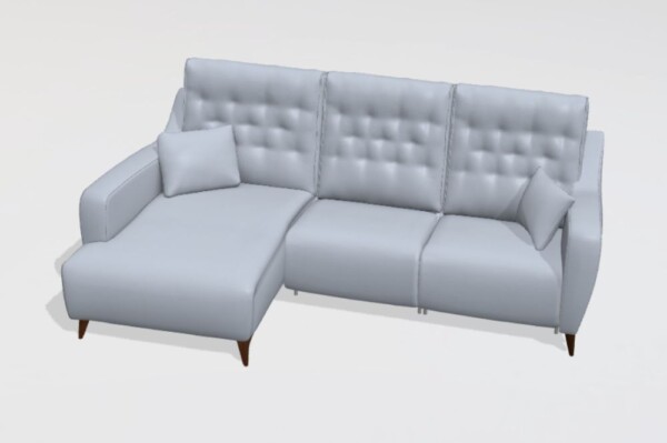 Avalon Leather Chaise Sofa F1 + N + N